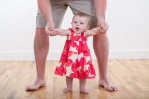 newborn starts walking